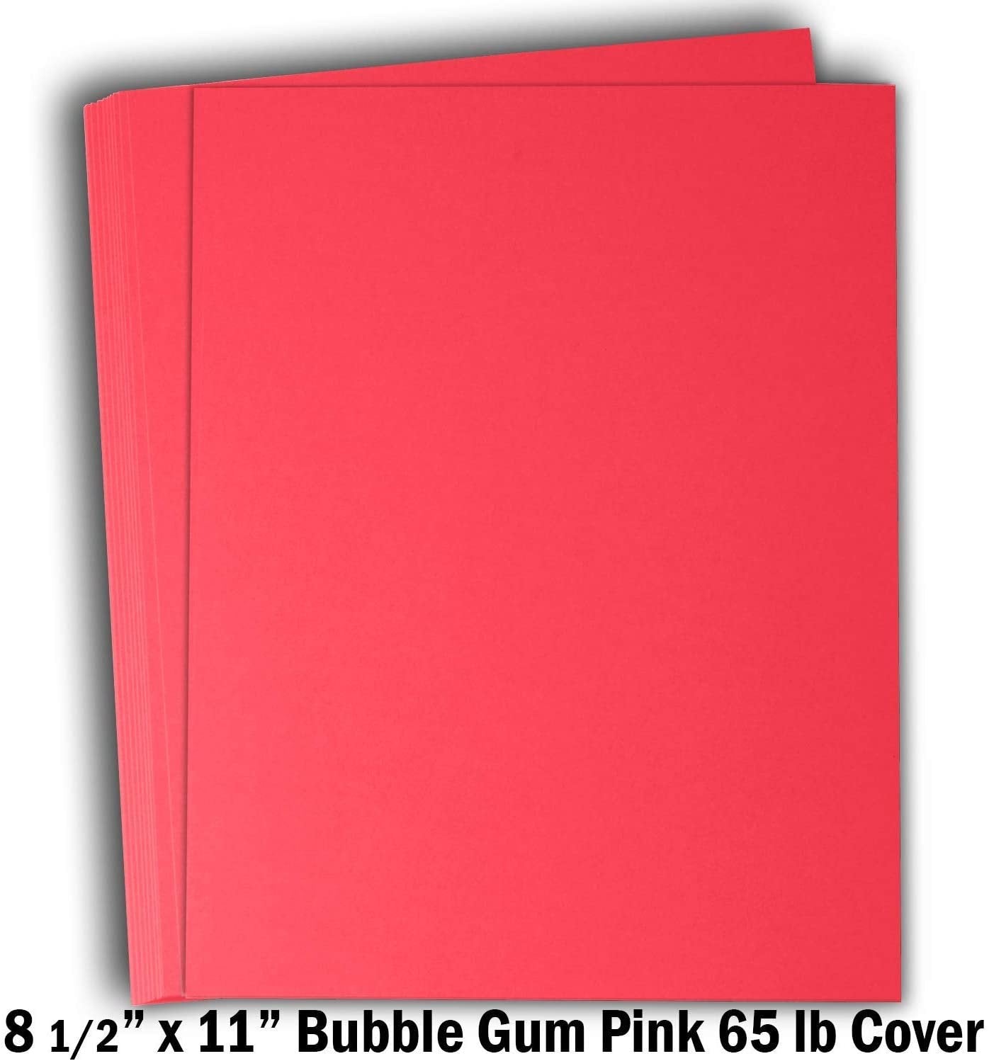 Hamilco Colored Cardstock Scrapbook Paper 8.5" x 11" Bubble Gum Pink Color Card Stock Paper 50 Pack - Hamilco.com
