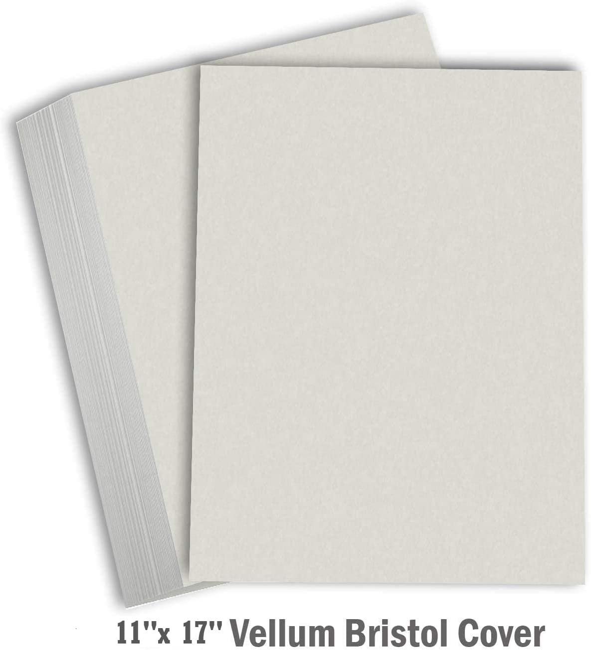 Hamilco Colored Cardstock Paper Gray Bristol Vellum Card Stock for Scrapbook Craft 11 x 17" - 67lb Cover for Printer - 25 Pack - Hamilco.com