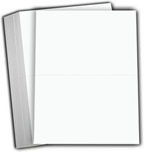 Hamilco White Cardstock Thick Paper - Blank Index Flash Note & Post Cards - 5 1/2 X 8 1/2" 80 lb Perforated Card Stock - 100 Pack