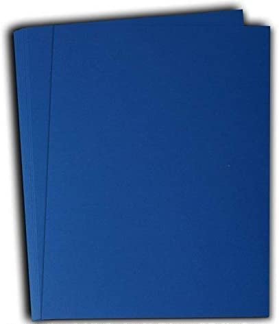 Hamilco Colored Cardstock Scrapbook Paper 8.5" x 11" Cobalt Blue Color Card Stock Paper 50 Pack - Hamilco.com