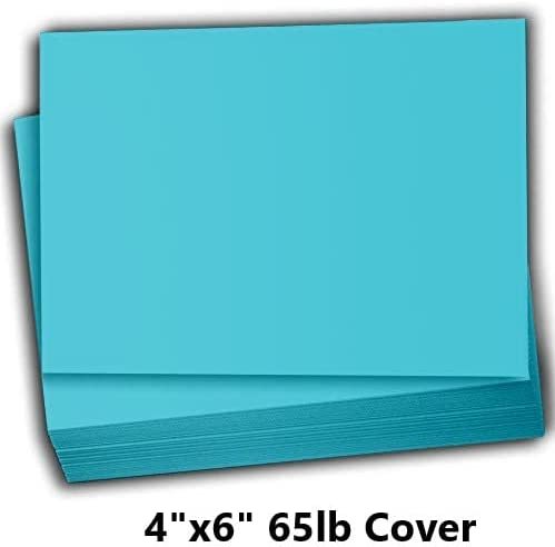 Hamilco Colored Scrapbook Cardstock Paper 4x6 Card Stock Paper 65 lb Cover 100 Pack (Electric Blue) - Hamilco.com
