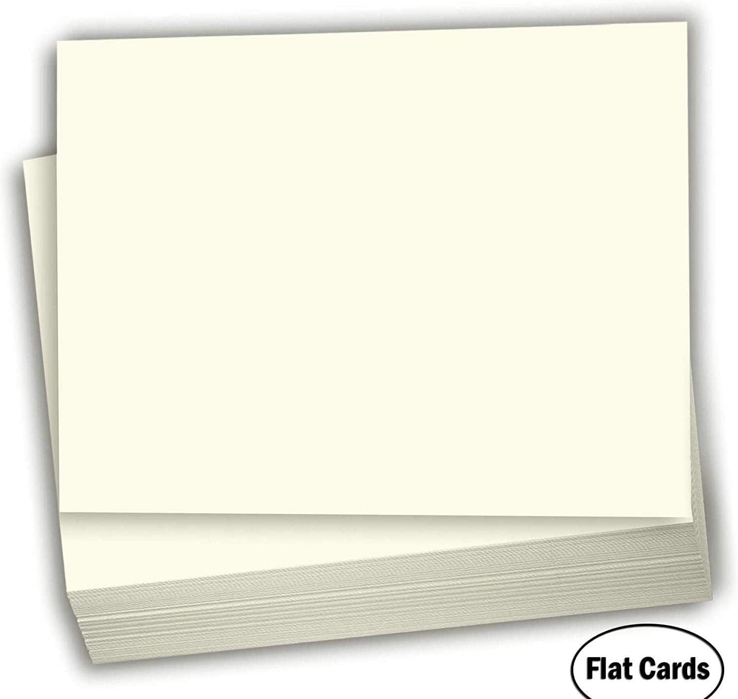 Hamilco Cream Colored Cardstock - Blank Index Flash Note & Post Cards - Greeting Invitations Stationary - Flat 5 1/2 X 8 1/2" Heavy Weight 80 lb Card Stock for Printer - 100 pack - Hamilco.com