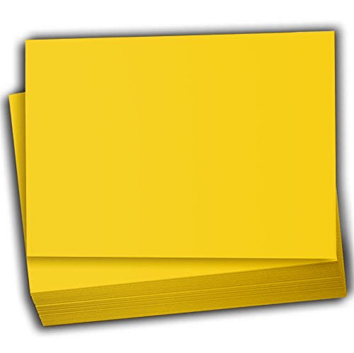 Hamilco Colored Scrapbook Cardstock Paper 5x7 Card Stock Paper 65 lb Cover 100 Pack (Dandelion Yellow) - Hamilco.com