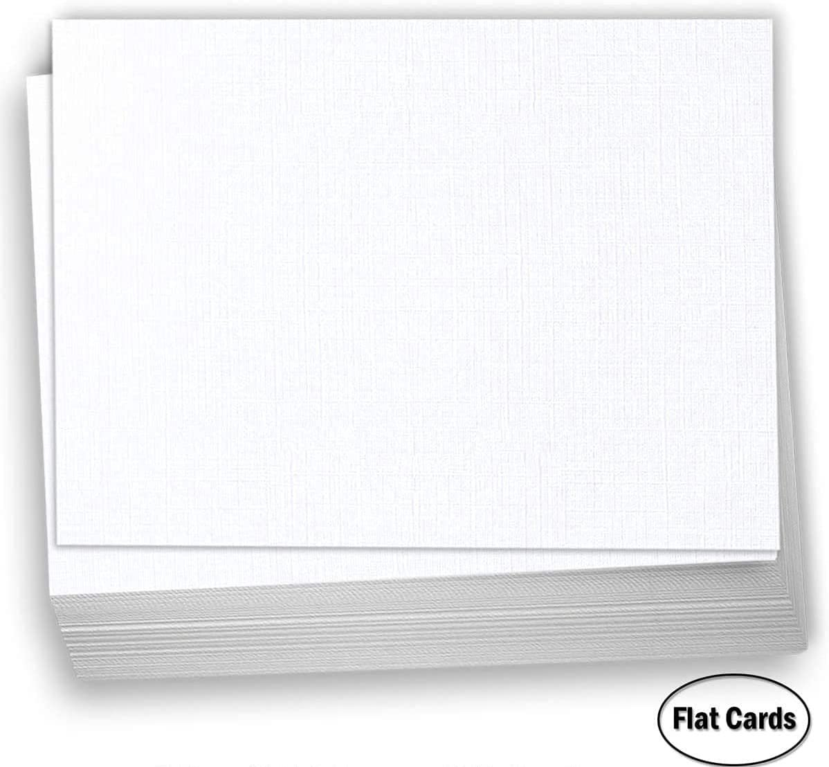 Hamilco 4x6 White Linen Cardstock Paper Blank Index Cards Flat Card Stock Heavyweight 100lb Cover 100 Pack - Hamilco.com
