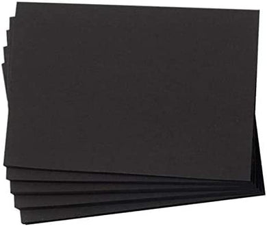 Hamilco Black Colored Cardstock Thick paper - Blank Note Greeting Invitations & Index Cards - 5 x 7