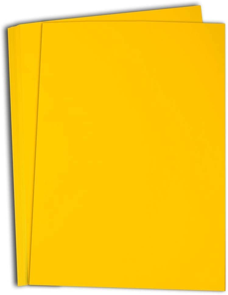 Hamilco Colored Cardstock Scrapbook Paper 8.5 x 11 Sunflower Yellow –