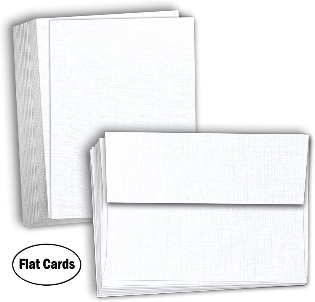 Hamilco White Cardstock Thick Paper - Flat 5 x 7 Blank Index