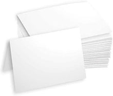 Hamilco White Cardstock Paper Blank Note Cards 4.5" x 6.25" A6 Folded Card 100 Pack