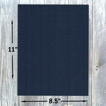 Hamilco Colored Cardstock Scrapbook Paper 8.5x11 Linen Textured Color Card Stock Paper Denim Blue 80 lb Cover 50 Pack