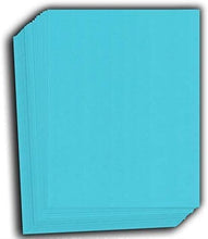 Hamilco Colored Cardstock Scrapbook Paper 8.5" x 11" Electric Blue Color Card Stock Paper 50 Pack