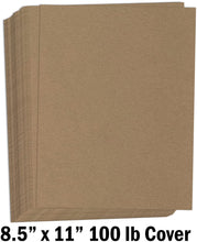 Hamilco Brown Kraft Cardstock Scrapbook Paper 8.5x11" Thick Blank Card Stock Heavy Weight 100 lb Cover - 50 Pack