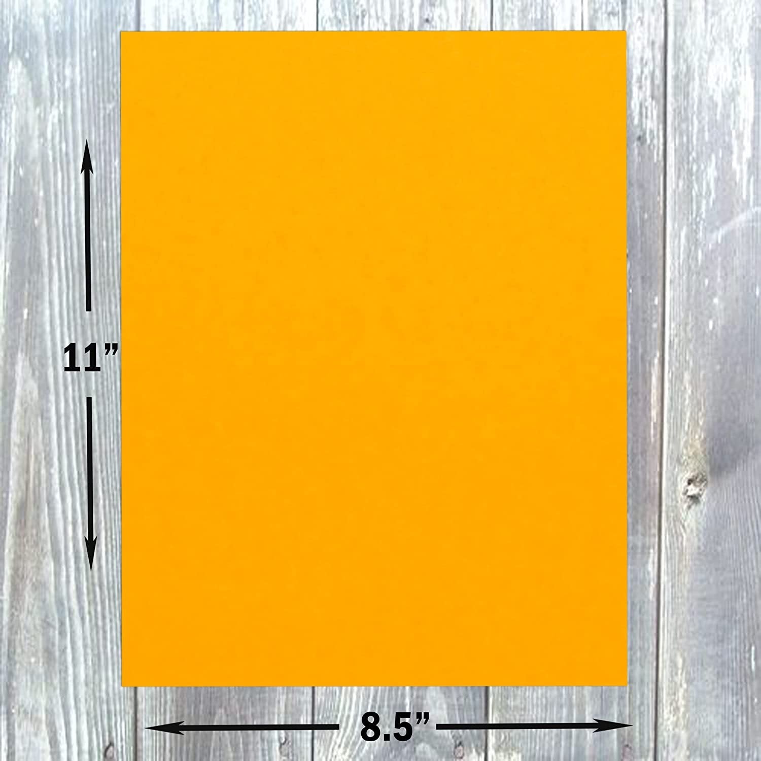 Hamilco Colored Cardstock Scrapbook Paper 8.5" x 11" Sun Gold Color Card Stock Paper 50 Pack - Hamilco.com