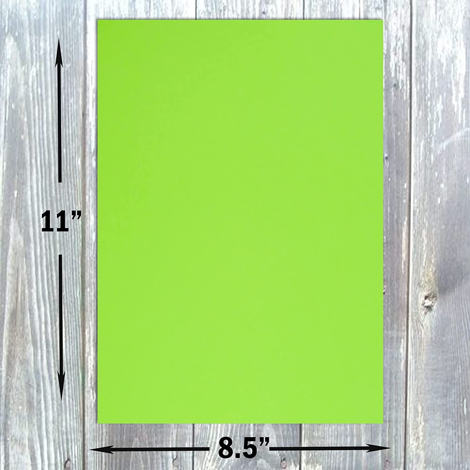 Hamilco Colored Cardstock Scrapbook Paper 8.5" x 11" Lime Green Color Card Stock Paper 50 Pack - Hamilco.com