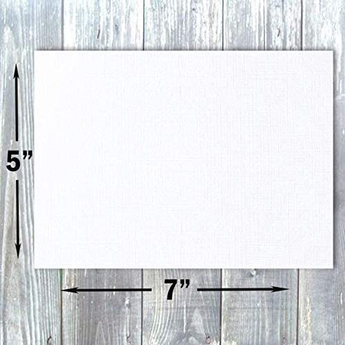Hamilco 5x7 White Linen Textured Cardstock Paper Blank Index Cards Flat Card Stock 80lb Cover – 100 Pack - Hamilco.com