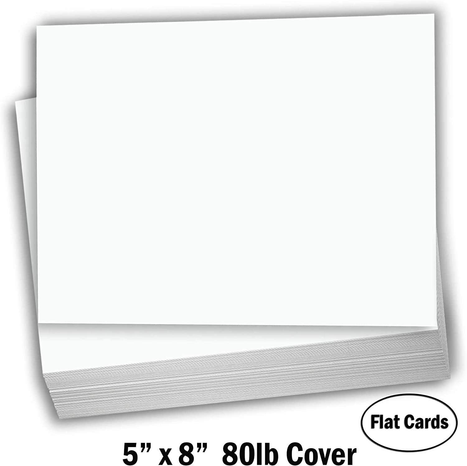 Hamilco Blank Index Cards 5 x 8 Card Stock 80lb Cover White Cardstock Paper - 100 Pack - Hamilco.com