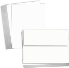 Hamilco Blank Cards 5x7 White Cardstock Paper 100 lb Cover Card Stock 100 Pack with Envelopes