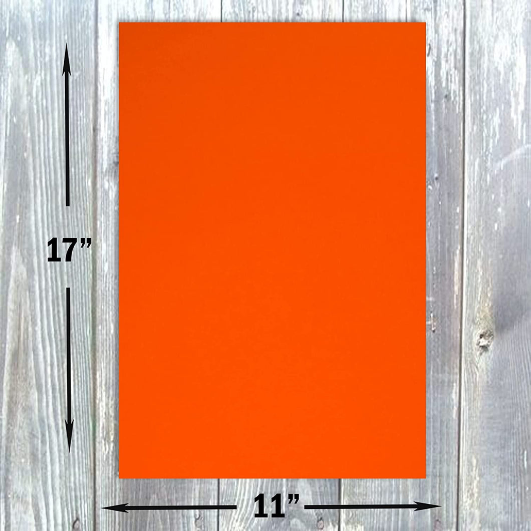 Hamilco Colored Cardstock Paper 11 x 17 Fire Orange Color Card