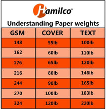 Hamilco White Cardstock - 8 x 10" Blank 80 lb Cover Card Stock - 50 Pack