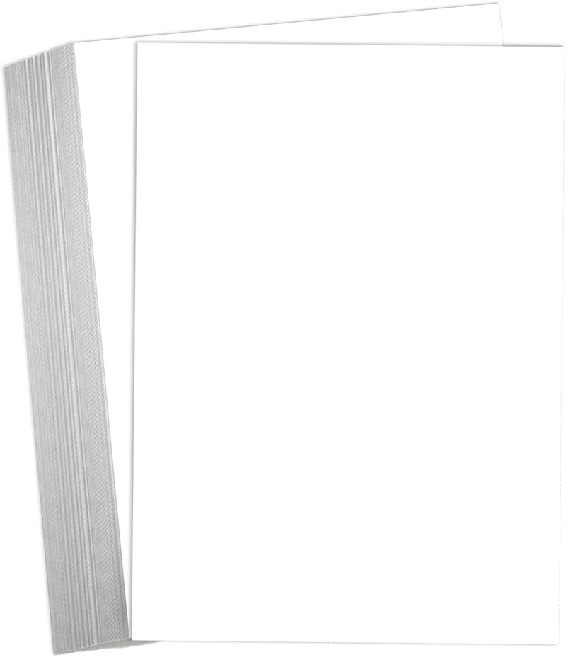 Hamilco White Cardstock Thick Paper - 8 1/2 x 11 inch 65 lb Cover Card Stock 50 Pack