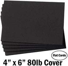 Hamilco Black Colored Cardstock Thick paper - Blank Note Greeting Invitations & Index Cards - Flat 4 x 6" Heavy Weight 80 lb Scrapbook Chalkboard Card Stock - 100 Pack