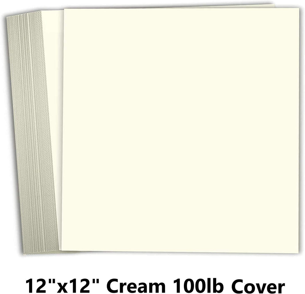 Cardstock Paper Pack 12x12 White Color 25 Sheets Scrapbook Paper