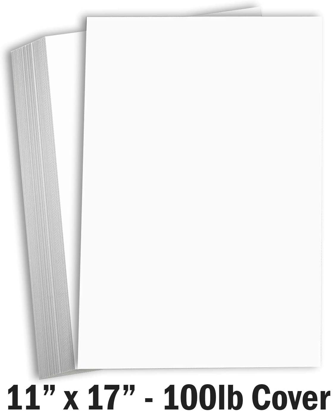 Hamilco White Cardstock Thick 11x17 Paper - Heavy Weight 100 lb Cover Card Stock 50 Pack - Hamilco.com