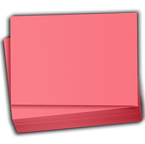 Hamilco Colored Scrapbook Cardstock Paper 5x7 Card Stock Paper 65 lb Cover 100 Pack (Taffy Pink) - Hamilco.com
