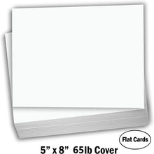 Hamilco Blank Index Cards 5 x 8 Card Stock 65lb Cover White Cardstock Paper - 100 Pack