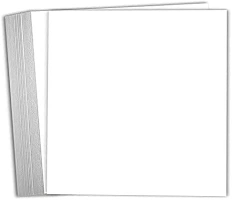 Hamilco 8x8 White Scrapbook Cardstock Paper Heavyweight 100lb Cover Card Stock 100 Pack - Hamilco.com