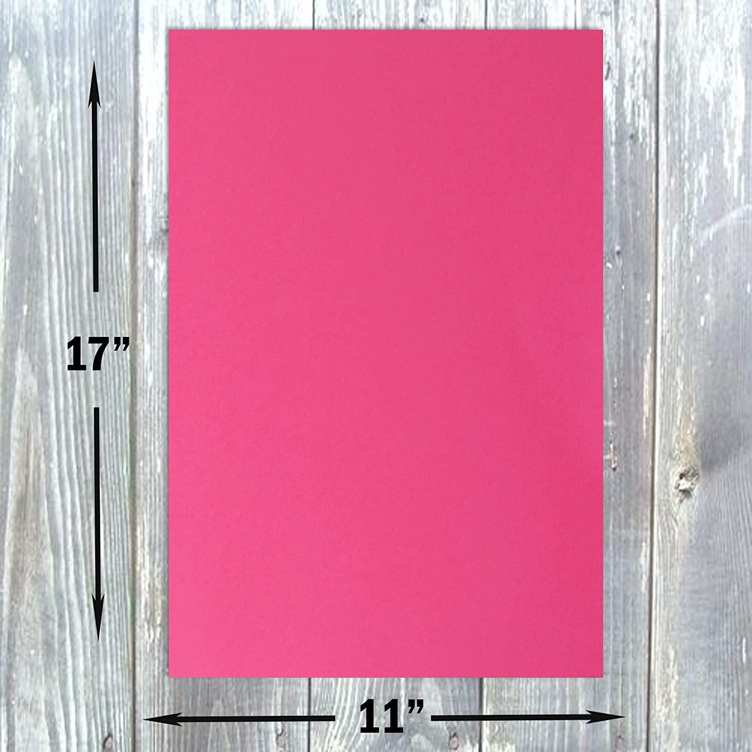 Hamilco Colored Cardstock Paper 11" x 17" Fuchsia Pink Color Card Stock Paper 50 Pack - Hamilco.com