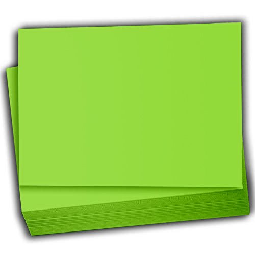 Hamilco Colored Scrapbook Cardstock Paper 5x7 Card Stock Paper 65 lb Cover 100 Pack (Pear Green) - Hamilco.com