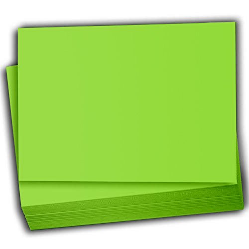 Hamilco Colored Scrapbook Cardstock Paper 5x7 Card Stock Paper 65 lb Cover 100 Pack (Pear Green)