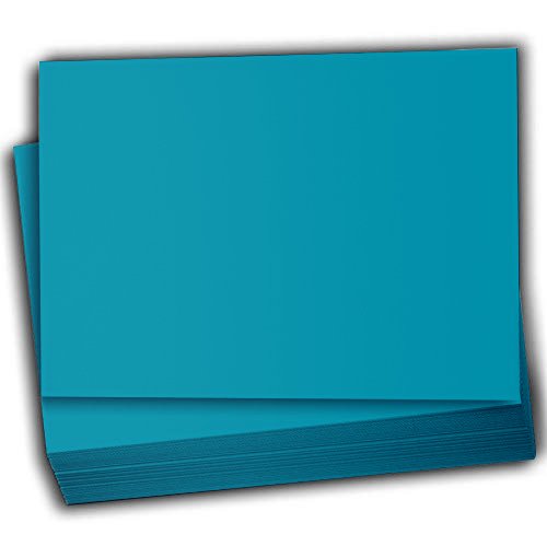 Hamilco Colored Scrapbook Cardstock Paper 5x7 Card Stock Paper 65 lb Cover 100 Pack (Dodger Blue)