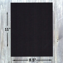 Hamilco Colored Cardstock Scrapbook Paper 8.5x11 Linen Textured Color Card Stock Paper Black 80 lb Cover 50 Pack
