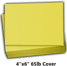 Hamilco Colored Scrapbook Cardstock Paper 4x6 Card Stock Paper 65 lb Cover 100 Pack (Fresh Lemon)