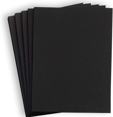 Hamilco Black Colored Cardstock Thick Paper - 8 1/2 x 11