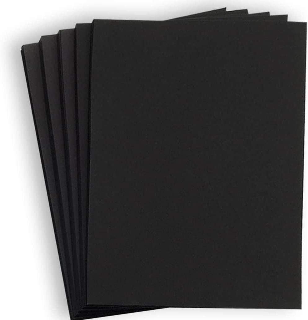 Hamilco Black Colored Cardstock Thick Paper - 8 1/2 x 11 Heavy
