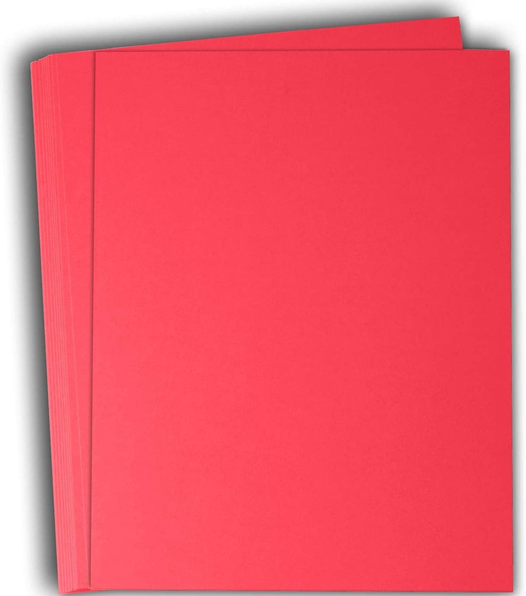 Hamilco Colored Cardstock Scrapbook Paper 8.5 x 11 Bubble Gum