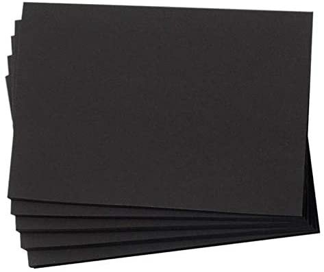 Hamilco Black Colored Cardstock Thick paper - Blank Note Greeting Invitations & Index Cards - Flat 5 x 7" Heavy Weight 80 lb Scrapbook Chalkboard Card Stock - 100 Pack - Hamilco.com