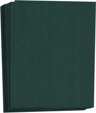 Hamilco Green Linen Textured Cardstock Thick Paper - 11 x 17" Heavy Weight 80 lb Cover Card Stock - 25 Pack