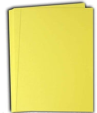 Hamilco Colored Cardstock Scrapbook Paper 8.5" x 11" Fresh Lemon Color Card Stock Paper 50 Pack