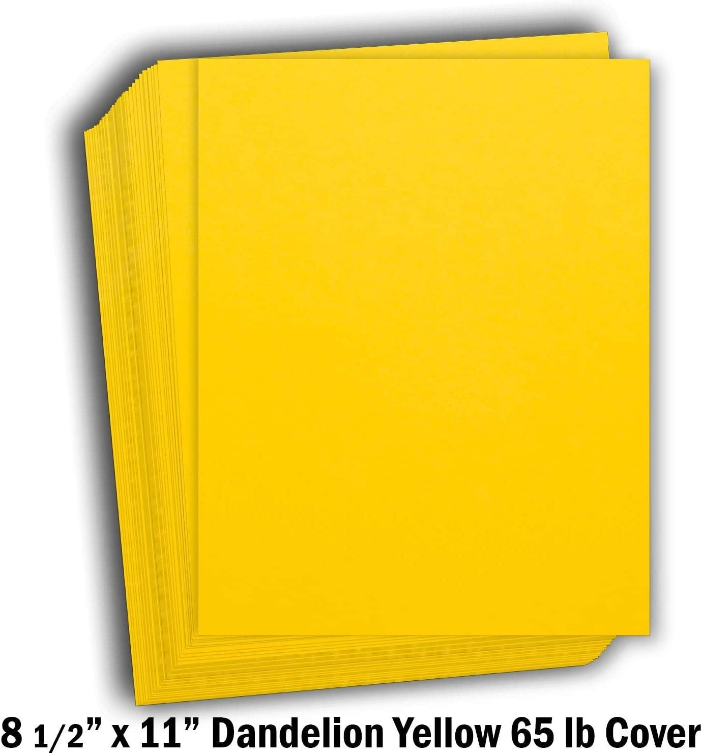 Hamilco Colored Cardstock Scrapbook Paper 8.5" x 11" Dandelion Yellow Color Card Stock Paper 50 Pack - Hamilco.com
