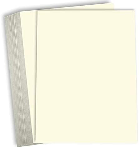 Hamilco Cream Colored Cardstock 8 x 10 Heavy Weight 100 lb Cover Card –