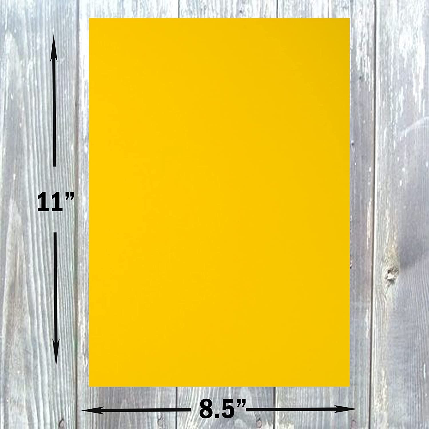 Hamilco Colored Cardstock Scrapbook Paper 8.5" x 11" Sunflower Yellow Color Card Stock Paper 50 Pack - Hamilco.com