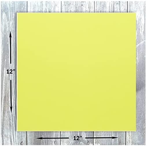Hamilco Colored Scrapbook Cardstock Paper 12x12 Card Stock Paper 65 lb Cover 25 Pack (Fresh Lemon) - Hamilco.com