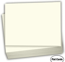 Hamilco Blank Index Cards 5 x 8 Card Stock 80lb Cover Cream Cardstock Paper - 100 Pack