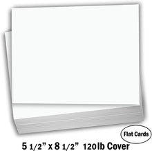Hamilco White Cardstock Thick Paper - Blank Index Flash Note & Post Cards - Greeting Invitations Stationary 5 1/2 X 8 1/2" Heavy Weight 120 lb Card Stock for Printer - 100 pack