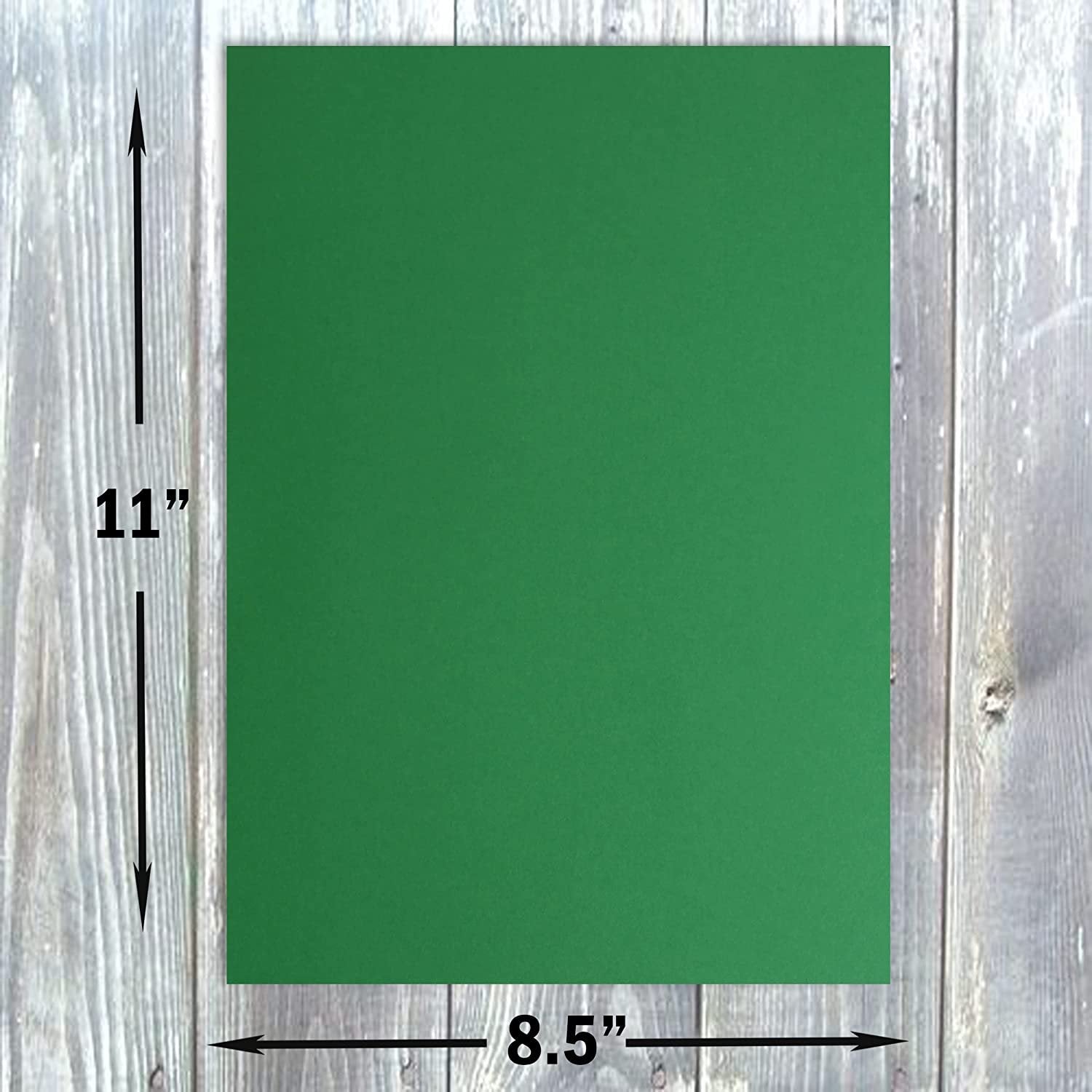Hamilco Colored Cardstock Scrapbook Paper 8.5" x 11" Brilliant Green Color Card Stock Paper 50 Pack - Hamilco.com