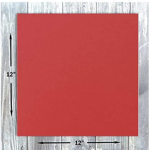 Hamilco Colored Scrapbook Cardstock Paper 12x12 Card Stock Paper 65 lb Cover 25 Pack (Crimson Red) - Hamilco.com