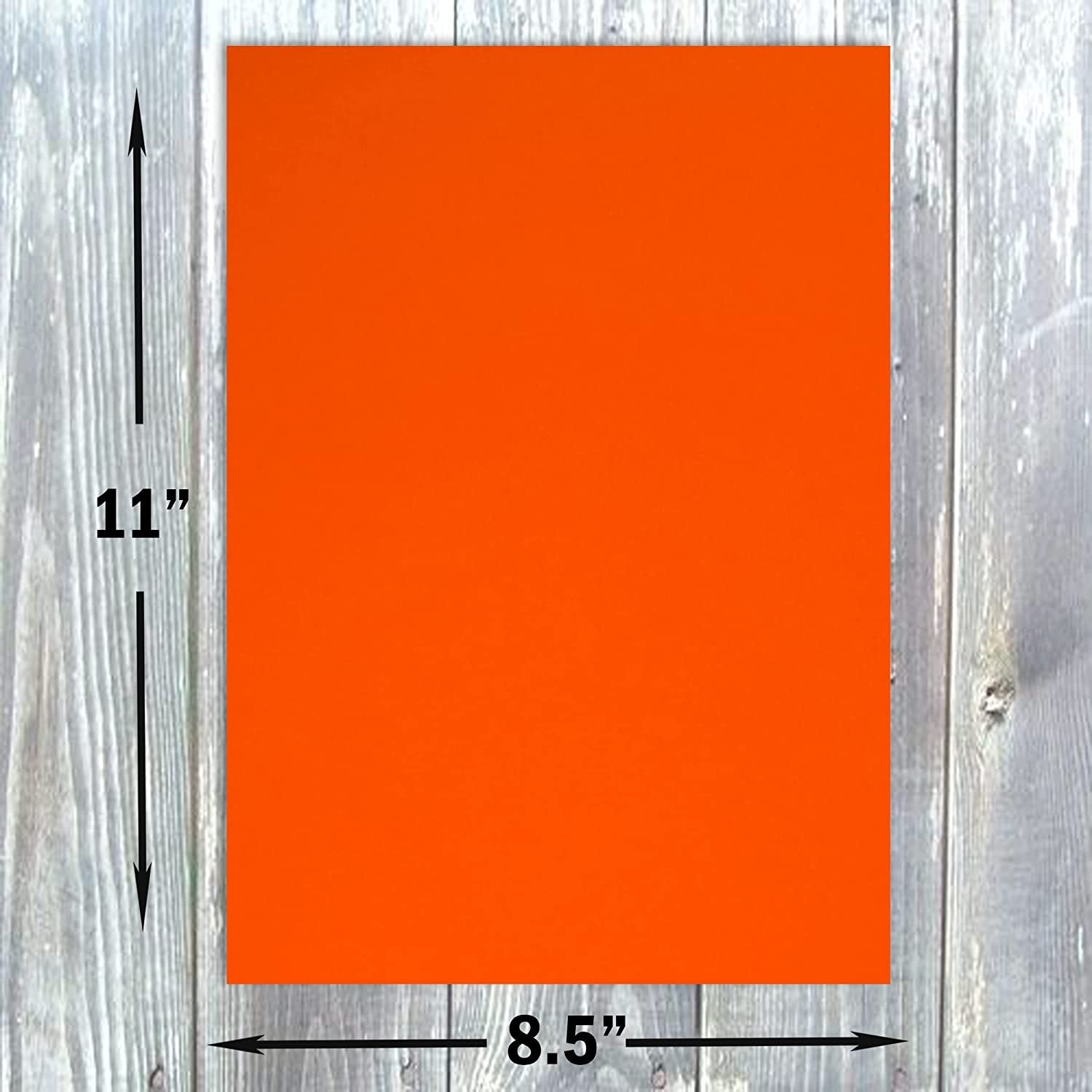 Hamilco Colored Cardstock Scrapbook Paper 8.5" x 11" Fire Orange Color Card Stock Paper 50 Pack - Hamilco.com
